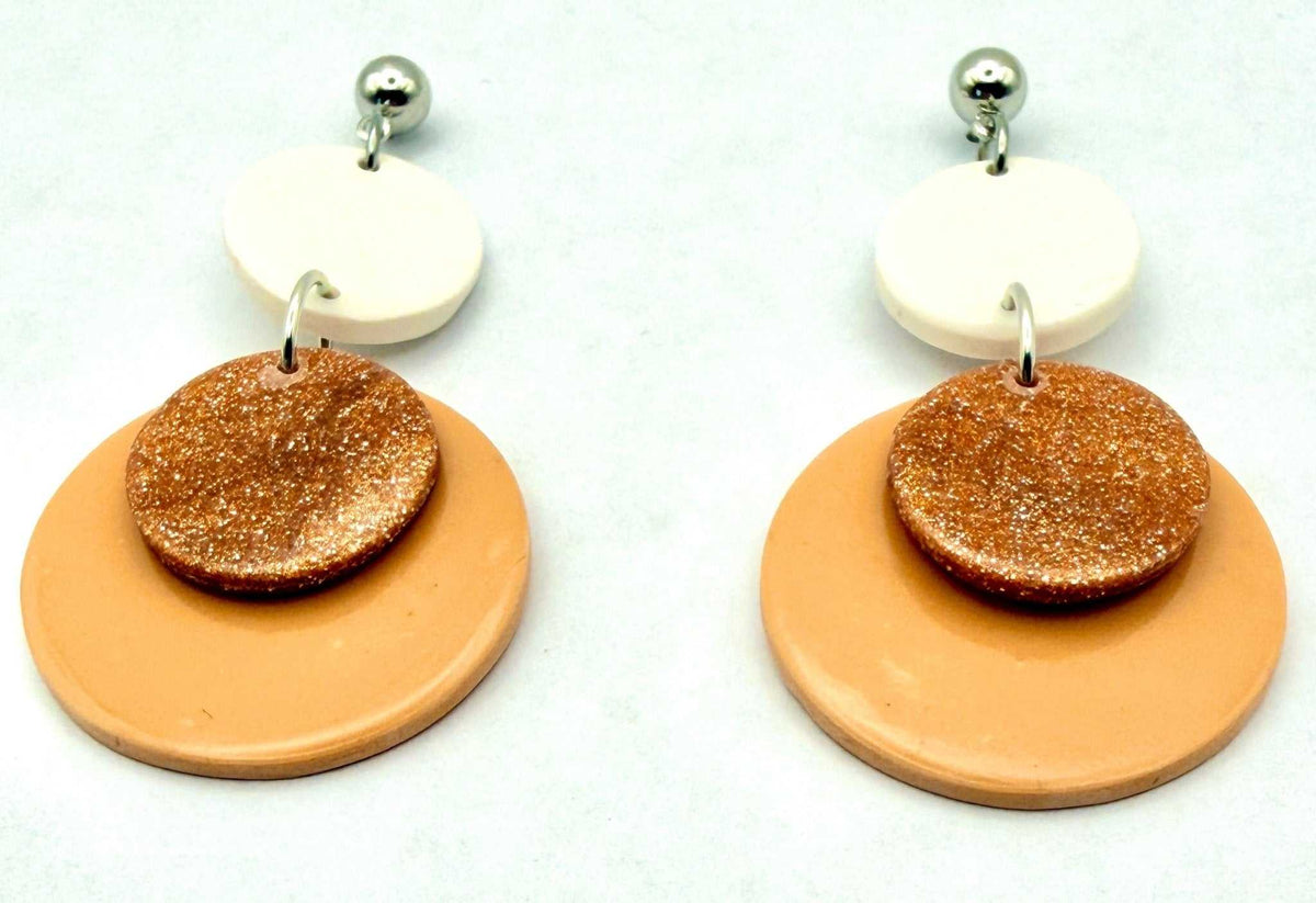 Gold Glitter Statement Earrings - Stella Luca Creations