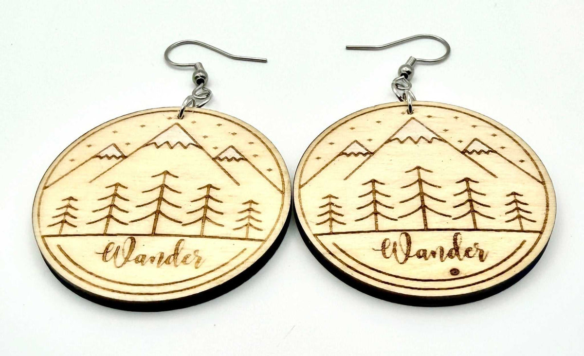 Wander Mountain Landscape Statement Earrings - Stella Luca Creations
