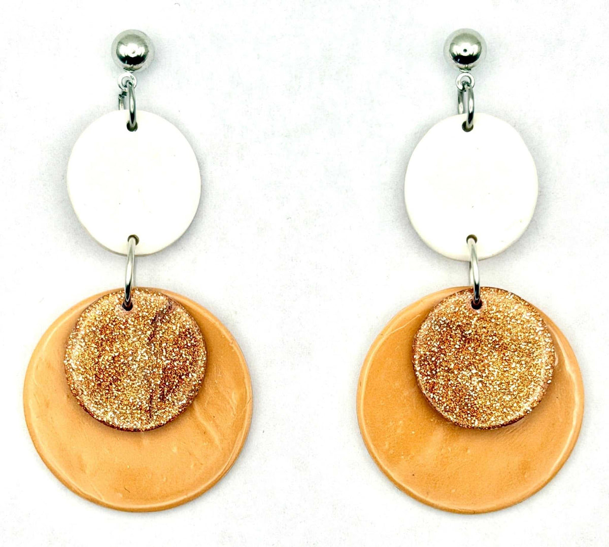 Gold Glitter Statement Earrings - Stella Luca Creations
