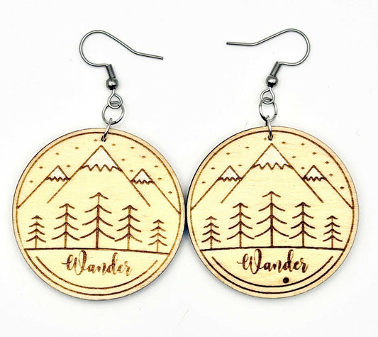 Wander Mountain Landscape Statement Earrings - Stella Luca Creations